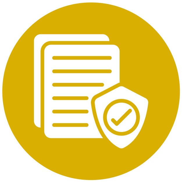 Stile di icona del documento sicuro di progettazione vettoriale