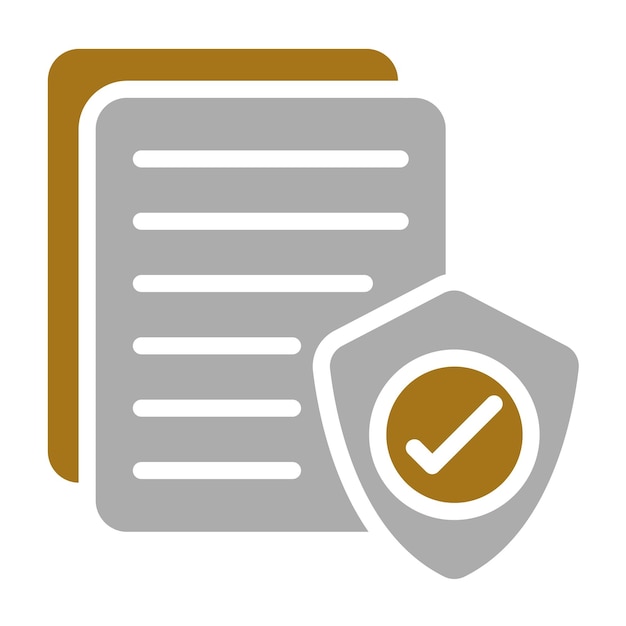 Stile di icona del documento sicuro di progettazione vettoriale