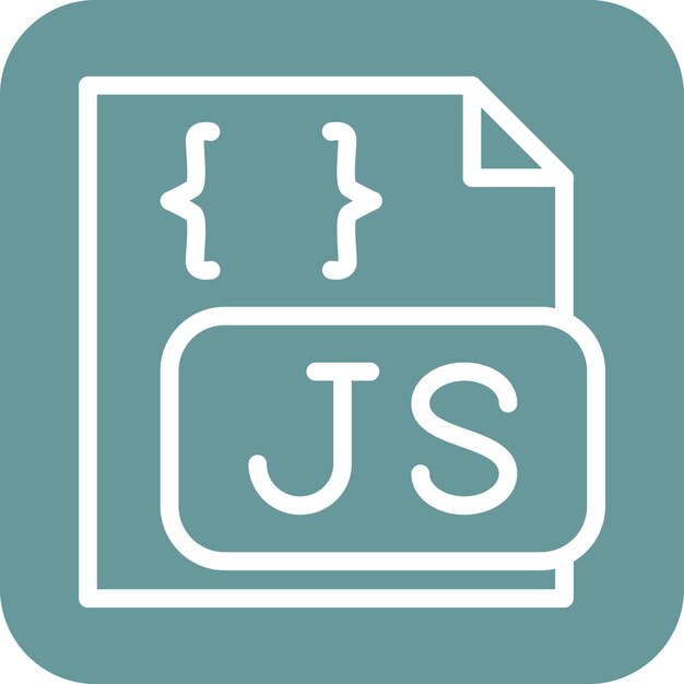 Stile di icona del file Javascript di progettazione vettoriale