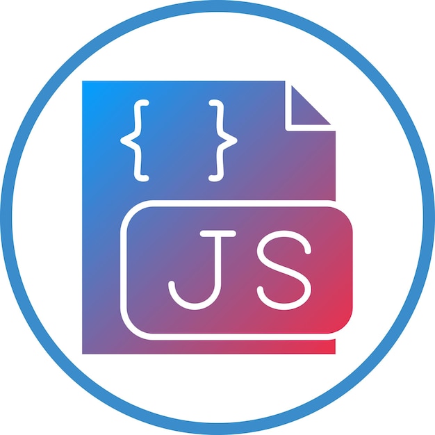 Stile di icona del file Javascript di progettazione vettoriale