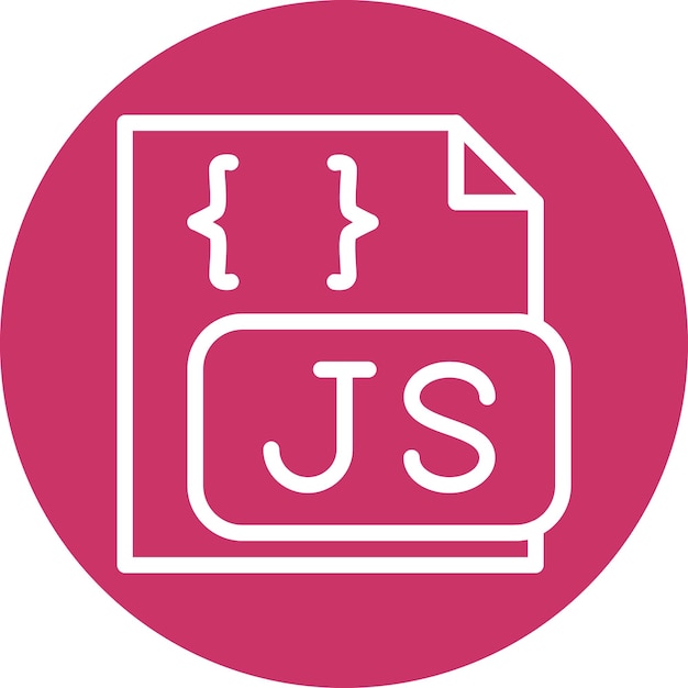 Stile di icona del file Javascript di progettazione vettoriale