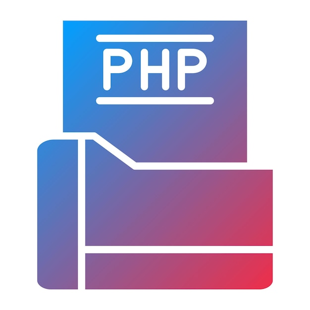 Stile di icona del file Php di progettazione vettoriale