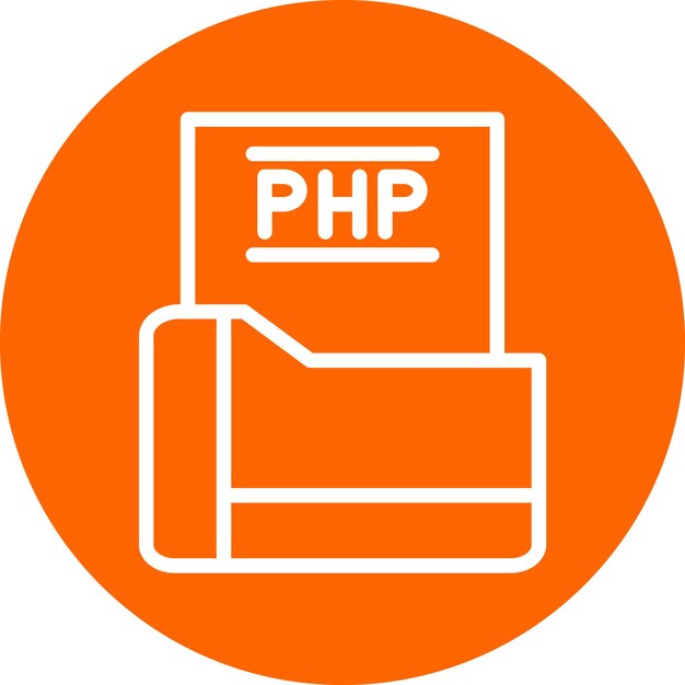 Stile di icona del file Php di progettazione vettoriale
