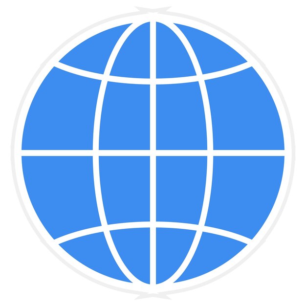 Stile di icona del globo a progettazione vettoriale