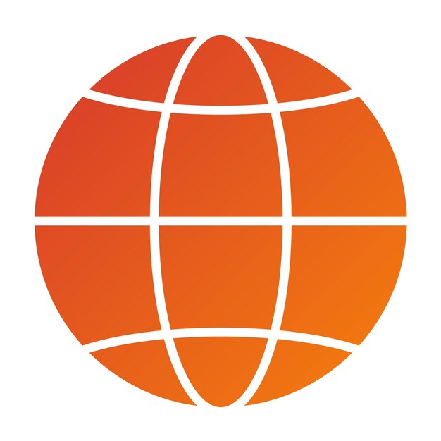 Stile di icona del globo a progettazione vettoriale