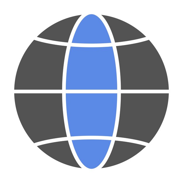 Stile di icona del globo a progettazione vettoriale