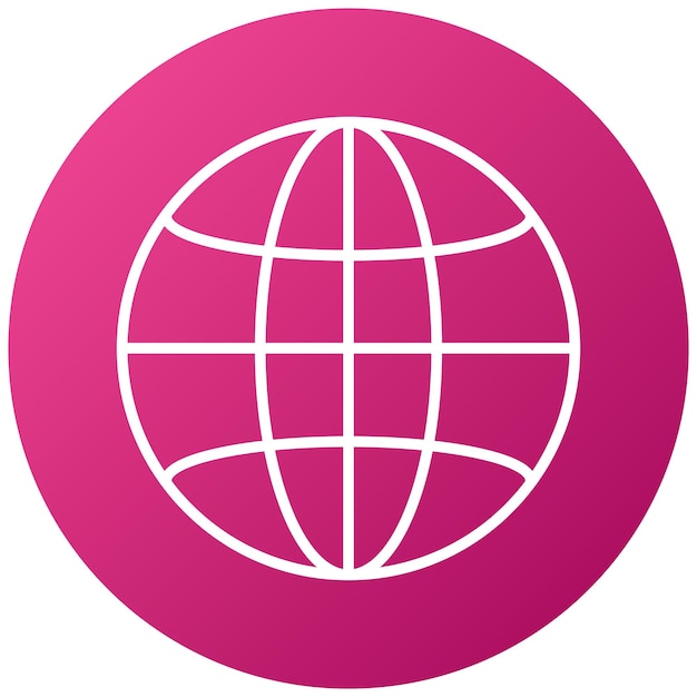 Stile di icona del globo a progettazione vettoriale