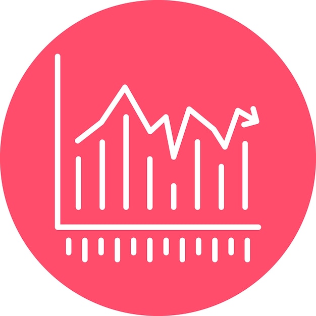 Stile di icona del grafico a barre di progettazione vettoriale