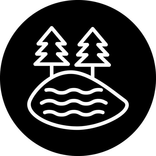 Stile di icona del lago di progettazione vettoriale