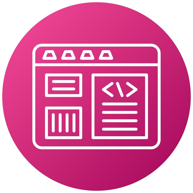 Stile di icona del layout del sito web a vettori