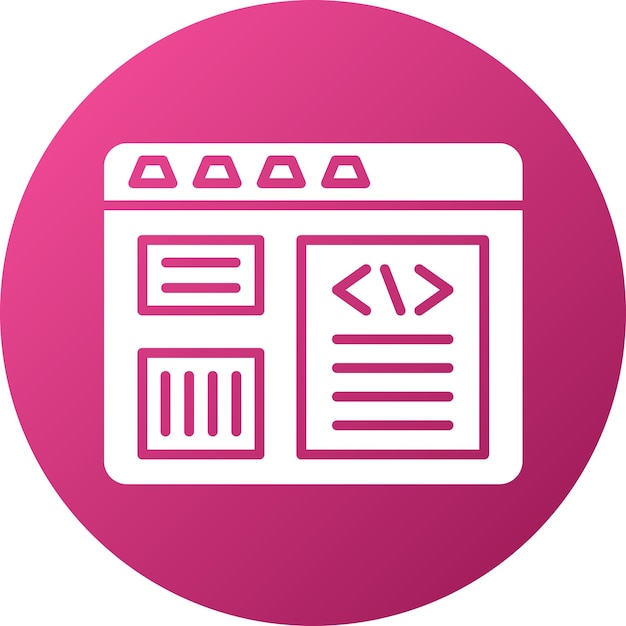 Stile di icona del layout del sito web a vettori