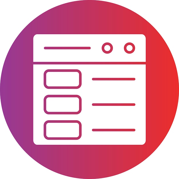 Stile di icona del layout web a vettori