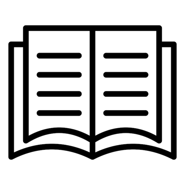 Stile di icona del libro di progettazione vettoriale