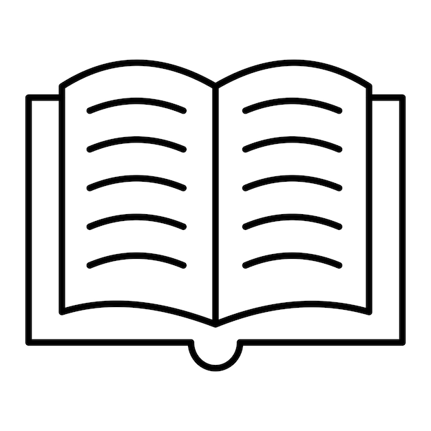 Stile di icona del libro di progettazione vettoriale
