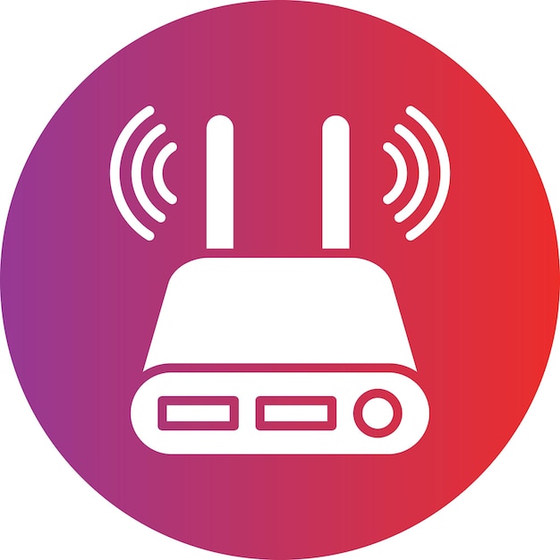 Stile di icona del modem a progettazione vettoriale