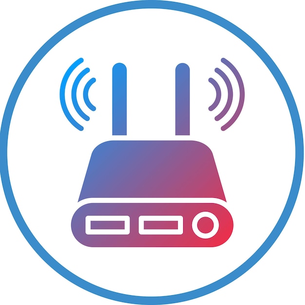 Stile di icona del modem a progettazione vettoriale
