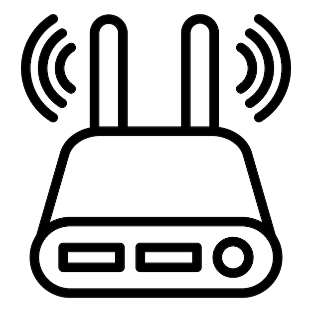 Stile di icona del modem a progettazione vettoriale
