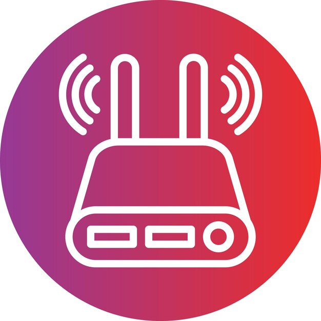 Stile di icona del modem a progettazione vettoriale