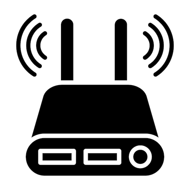 Stile di icona del modem a progettazione vettoriale