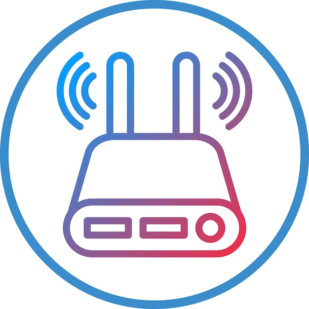 Stile di icona del modem a progettazione vettoriale