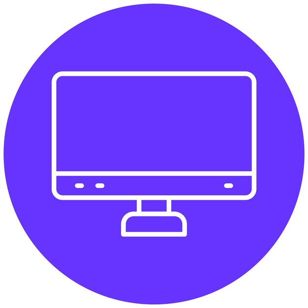 Stile di icona del monitor TV a progettazione vettoriale
