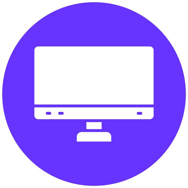 Stile di icona del monitor TV a progettazione vettoriale