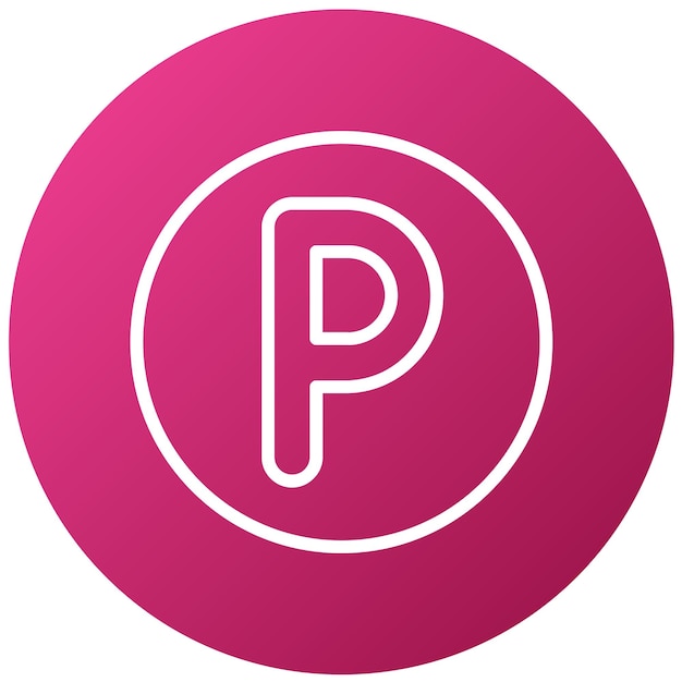 Stile di icona del parcheggio a progettazione vettoriale