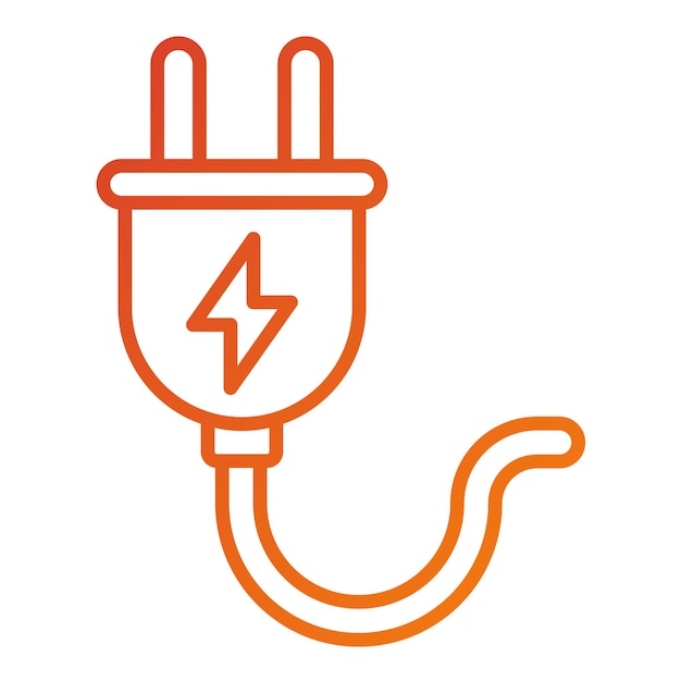 Stile di icona del plug di progettazione vettoriale