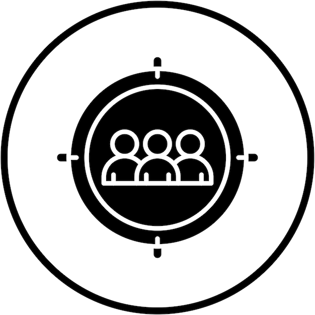 Stile di icona del pubblico a progettazione vettoriale