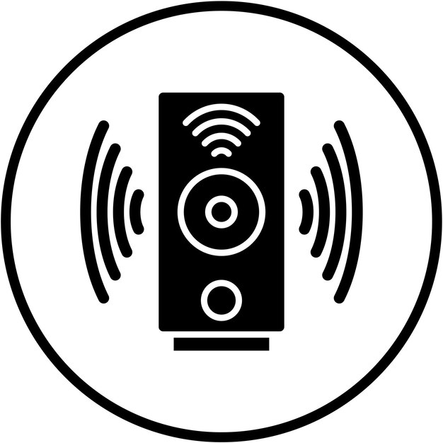 Stile di icona del suono intelligente a progettazione vettoriale