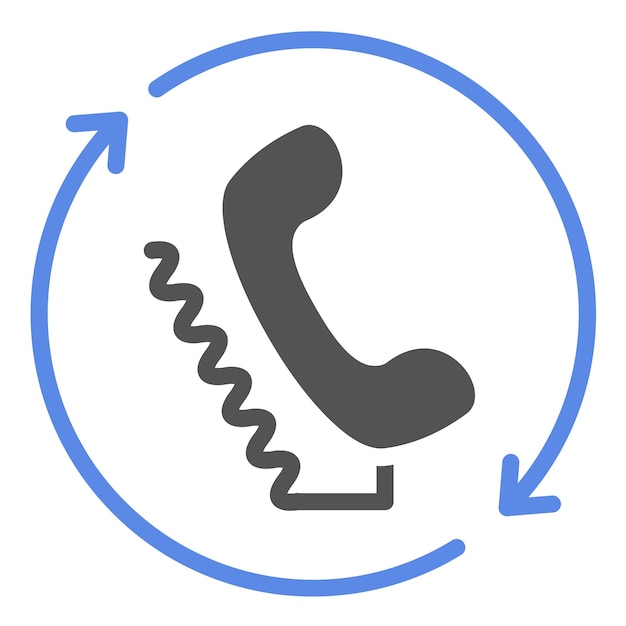 Stile di icona del telefono a disegno vettoriale
