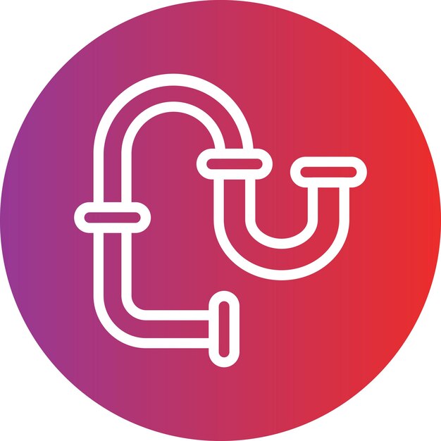 Stile di icona del tubo di progettazione vettoriale