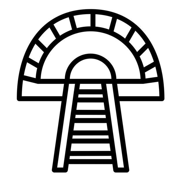 Stile di icona del tunnel di progettazione vettoriale