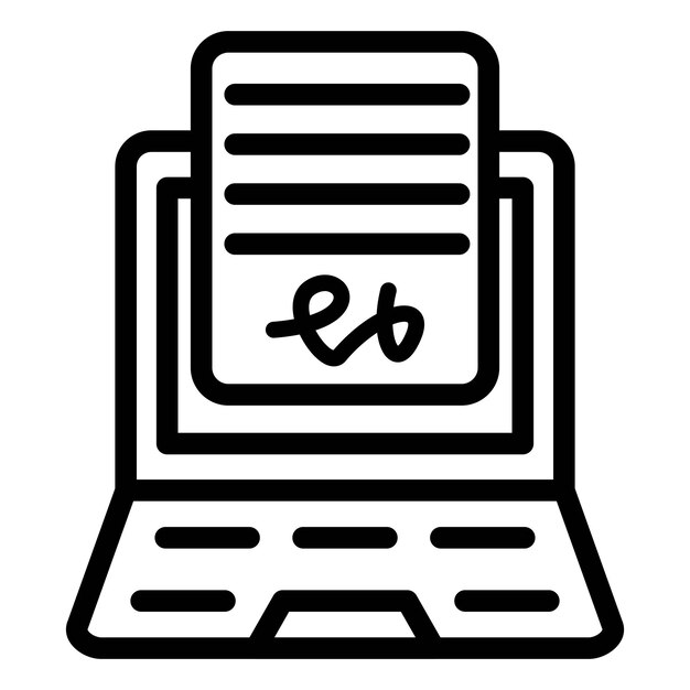 Stile di icona dell'accordo online di progettazione vettoriale