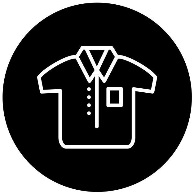 Stile di icona della camicia a disegno vettoriale