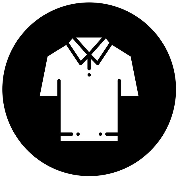 Stile di icona della camicia polo a disegno vettoriale