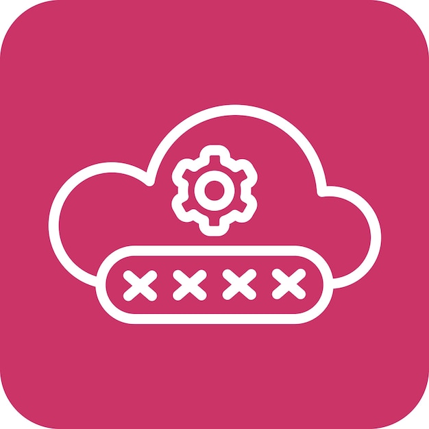 Stile di icona della password di Vector Design Cloud