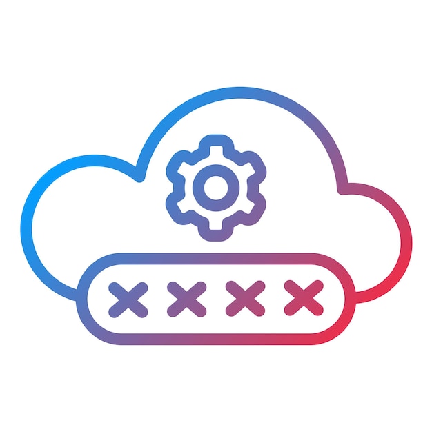 Stile di icona della password di Vector Design Cloud