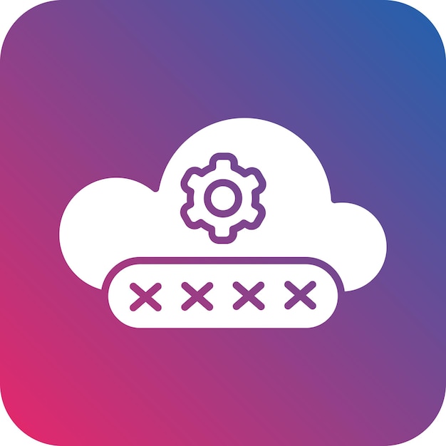 Stile di icona della password di Vector Design Cloud