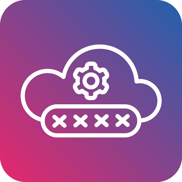 Stile di icona della password di Vector Design Cloud