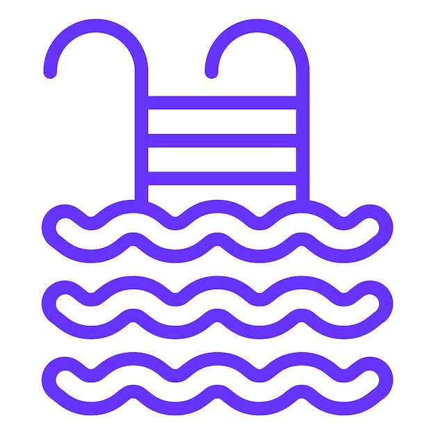 Stile di icona della piscina di progettazione vettoriale