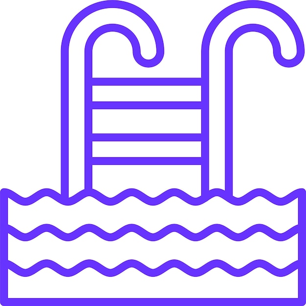 Stile di icona della piscina di progettazione vettoriale
