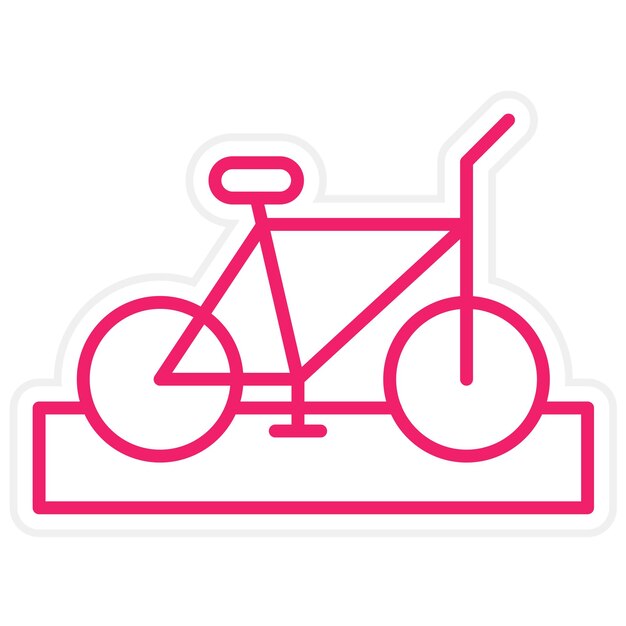 Stile di icona della pista ciclabile a disegno vettoriale