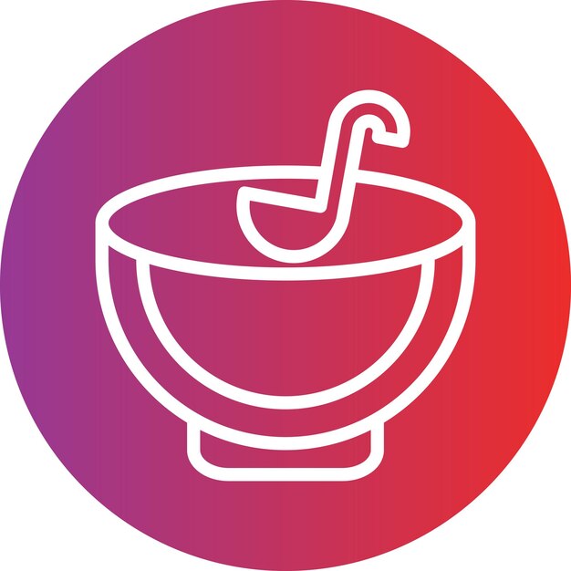 Stile di icona della Punch Bowl a progettazione vettoriale