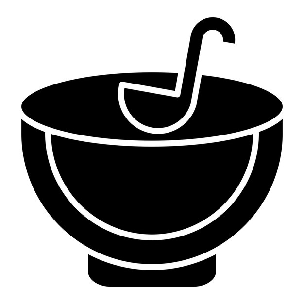 Stile di icona della Punch Bowl a progettazione vettoriale