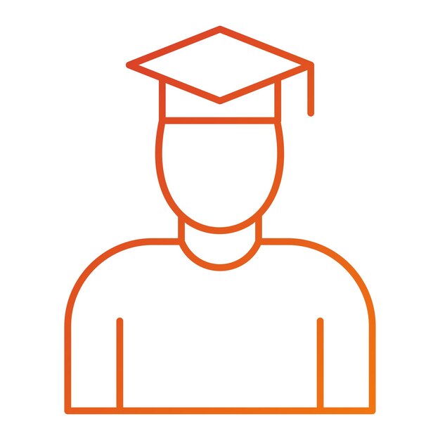 Stile di icona dello studente di progettazione vettoriale