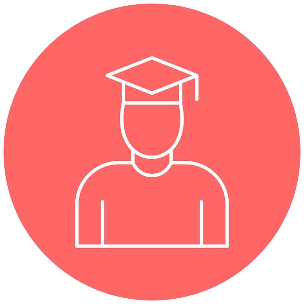 Stile di icona dello studente di progettazione vettoriale