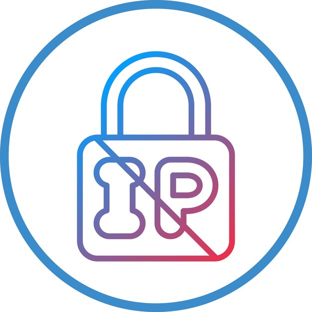 Stile di icona di blocco IP di progettazione vettoriale