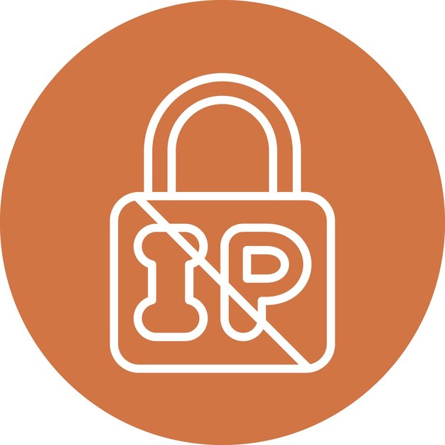 Stile di icona di blocco IP di progettazione vettoriale