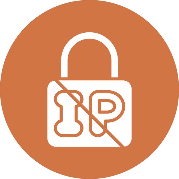 Stile di icona di blocco IP di progettazione vettoriale